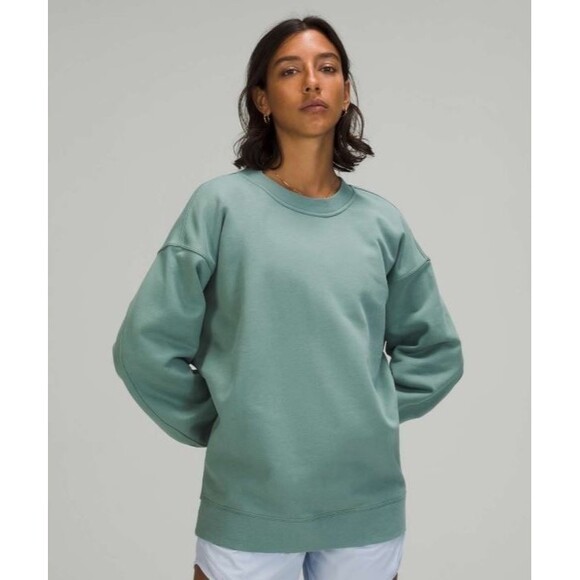 lululemon athletica Tops - Lululemon Perfectly Oversized Crew Teal